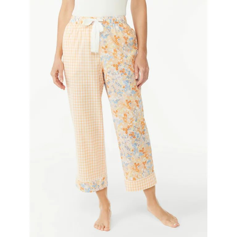 Joyspun Women's Woven Capri Pajama Pants, Sizes S to 3X | Walmart (US)