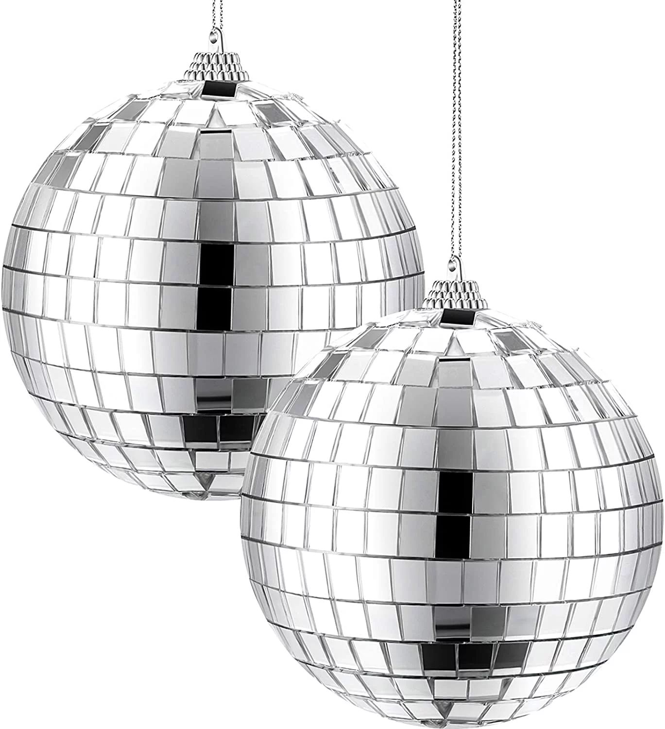 2 Packs 4 Inch Mirror Disco Ball, 70s Disco Party Decoration, Hanging Ball for Party or DJ Light ... | Walmart (US)