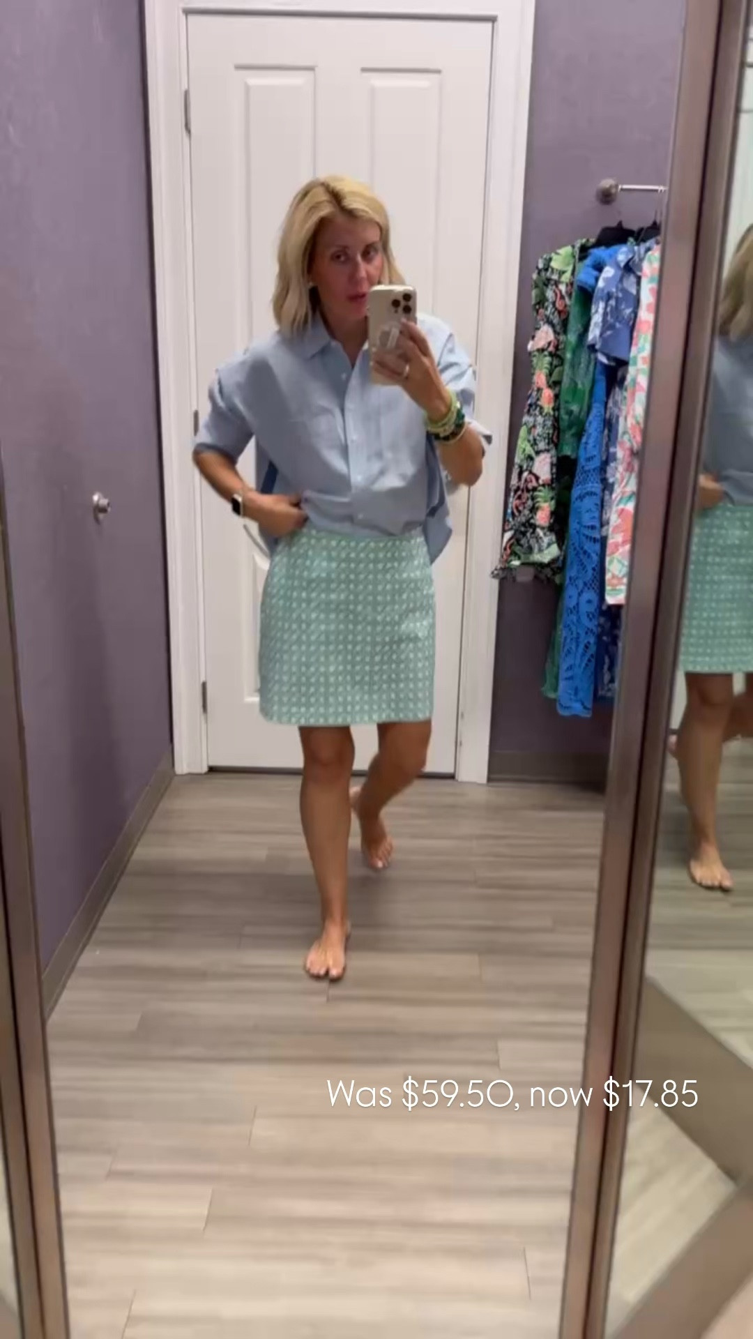 I found this skirt right when I walked in the door. I’m pairing it with a shirt I already had on when I walked in and how cute is this?  comes in 3 cute patterns. 
Blouse - xs
Skirt - 4

*Use my code Catherine20 on A+B
*Use my code Mixandmatchmadness on Loopy

#LTKSeasonal #LTKSaleAlert #LTKOver40