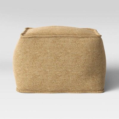 Outdoor Pouf Natural Woven - Threshold&#8482; | Target