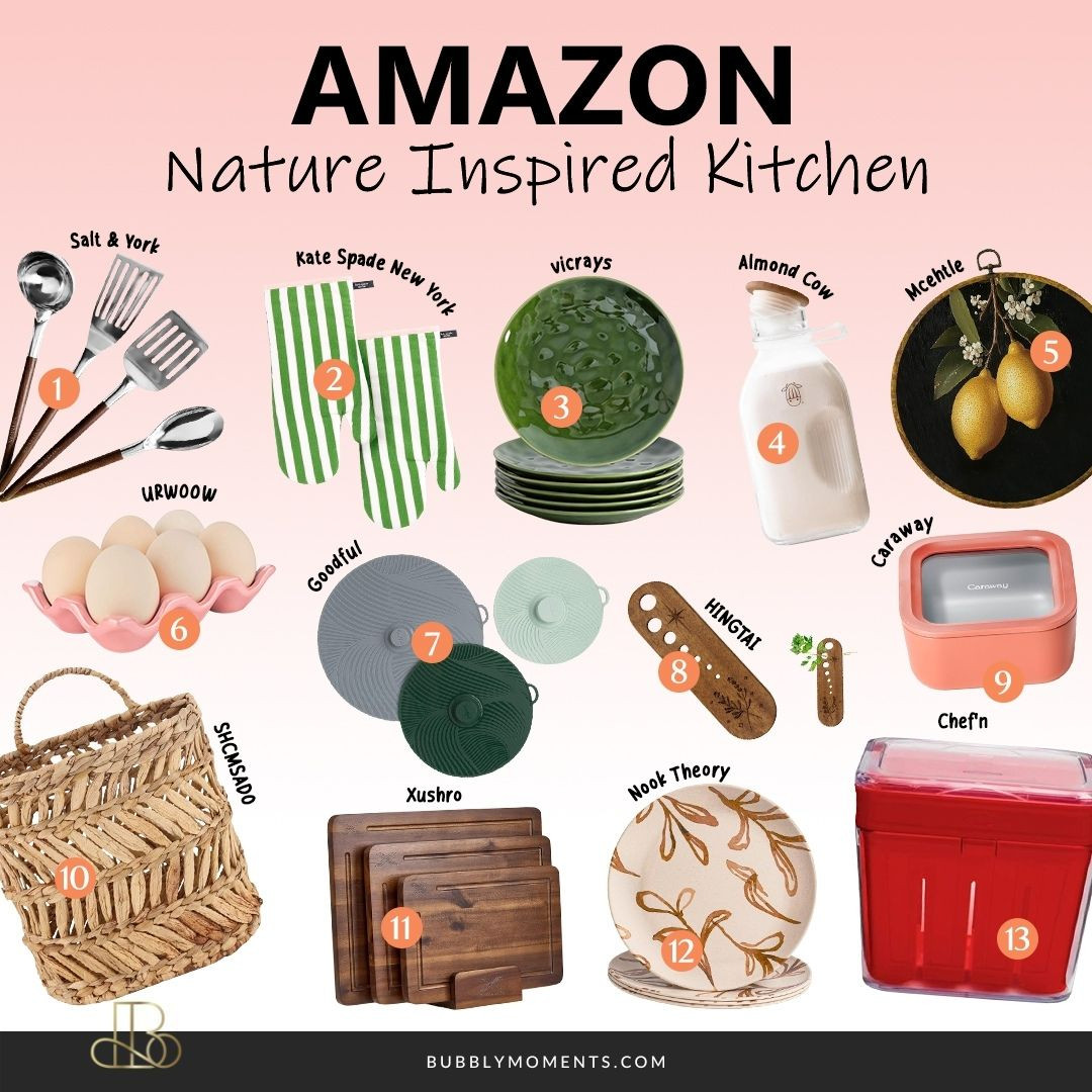 Create a warm, calm kitchen with these Nature-Inspired Kitchen Finds from Amazon 🌿 These pieces are perfect for adding a natural, relaxed feel to your space with earthy tones, simple designs, and everyday functionality. From useful kitchen essentials to subtle décor accents, these finds make your kitchen feel more inviting and easy to enjoy. I love how nature-inspired items bring warmth while still looking clean and modern. They’re easy to style in any kitchen and work beautifully with neutral colours or wood finishes. If you’re looking for simple updates that make a big difference, this collection is a great place to start. Save this post for kitchen inspiration and tap to shop your favourites for an effortless refresh 🍃
#LTKHome #LTKFindsUnder100 #LTKFindsUnder50 #KitchenFinds #AmazonKitchen #KitchenInspo #HomeInspo #NatureInspired #EarthyHome #OrganicStyle #KitchenDecor #CozyKitchen #ModernKitchen #HomeRefresh #StyledHome 

 