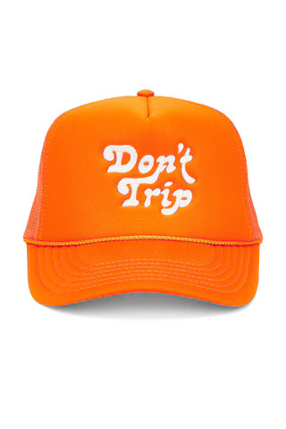 Free & Easy Don't Trip Trucker Hat in Orange from Revolve.com | Revolve Clothing (Global)