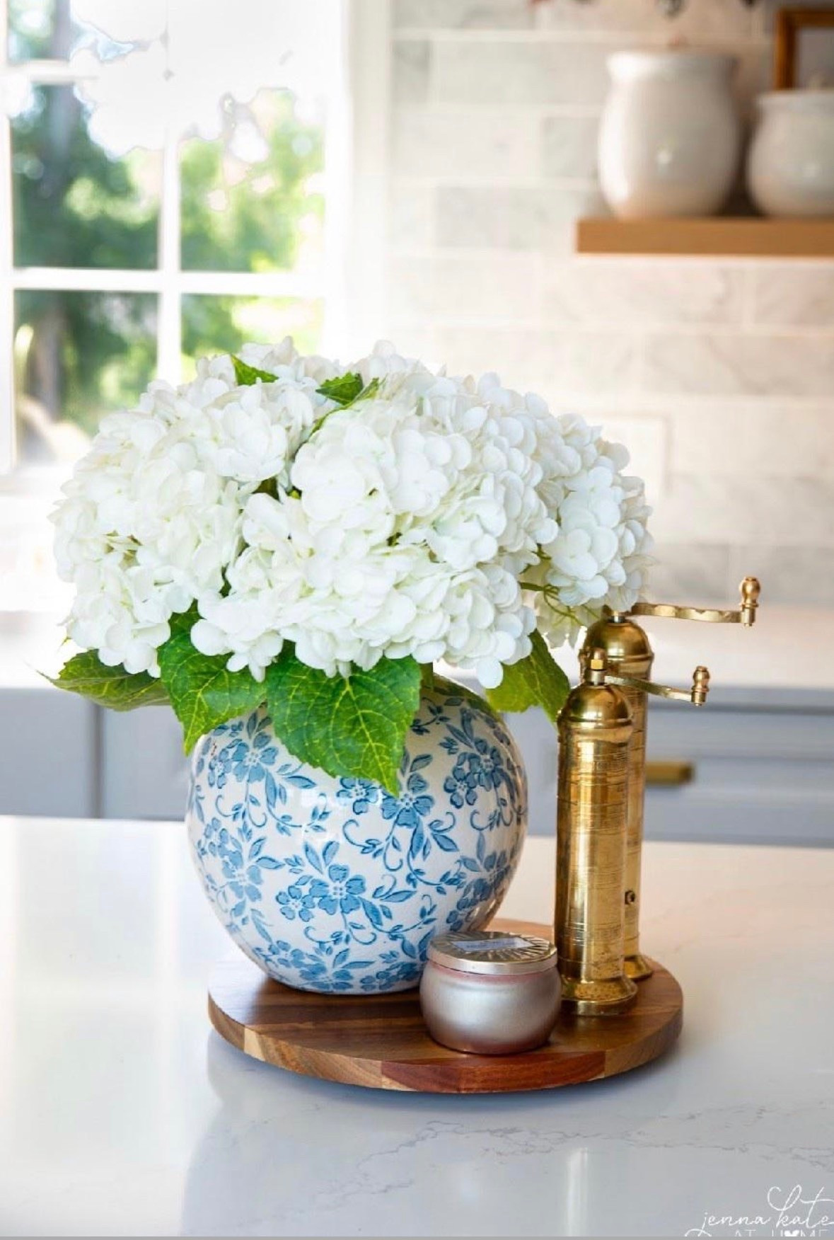 This blue floral vase paired with my fav faux hydrangeas is a stunning combo that I love to move around my home! Shop them here!

#LTKHome