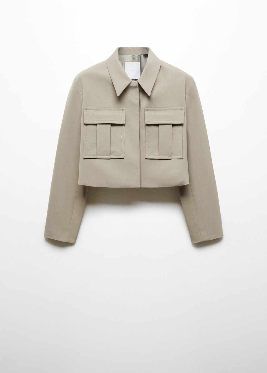 Cropped jacket with pockets -  Women | Mango United Kingdom | MANGO (UK)