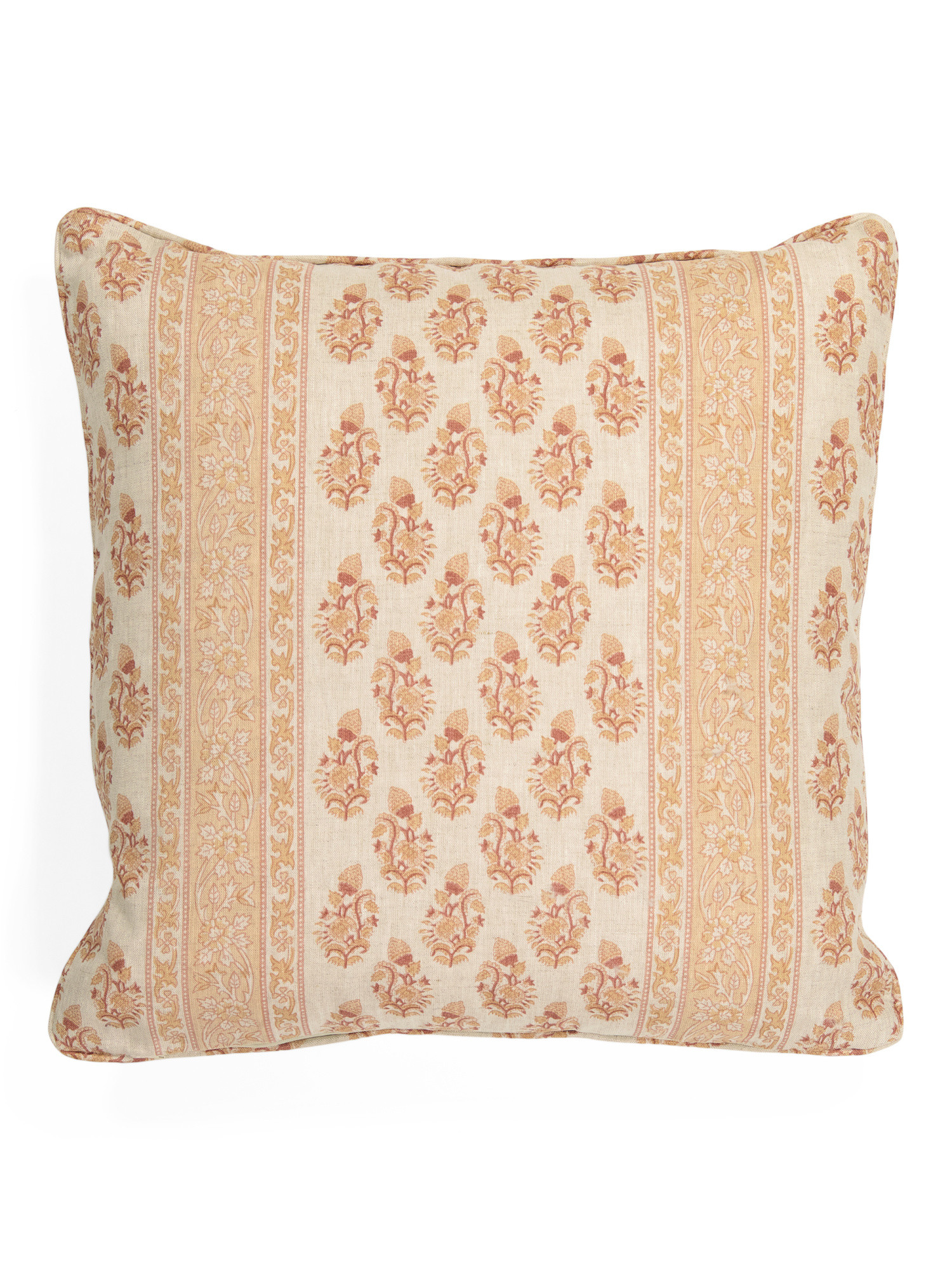 20x20 Linen Hand Printed Pillow | TJ Maxx