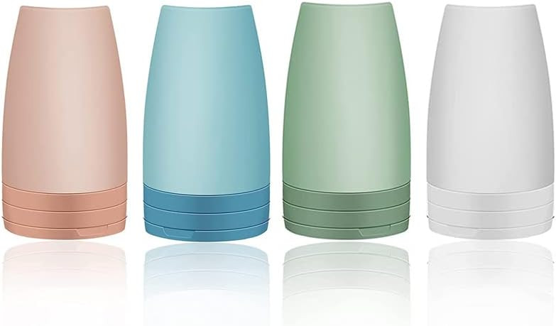 IUASZZ Portable Travel Bottles Set, 4 Pieces Small Travel Size Squeezable Leak Proof Silicon Tubes T | Amazon (US)
