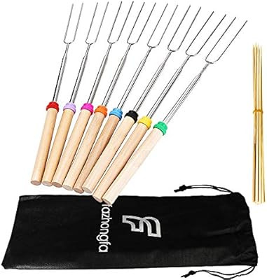 Telescoping Marshmallow Roasting Sticks 8PCS 32Inch Smores Skewers for Fire Pit Barbecue Kit Camp... | Amazon (US)