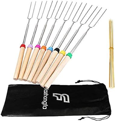 Telescoping Marshmallow Roasting Sticks 8PCS 32Inch Smores Skewers for Fire Pit Barbecue Kit Camp... | Amazon (US)