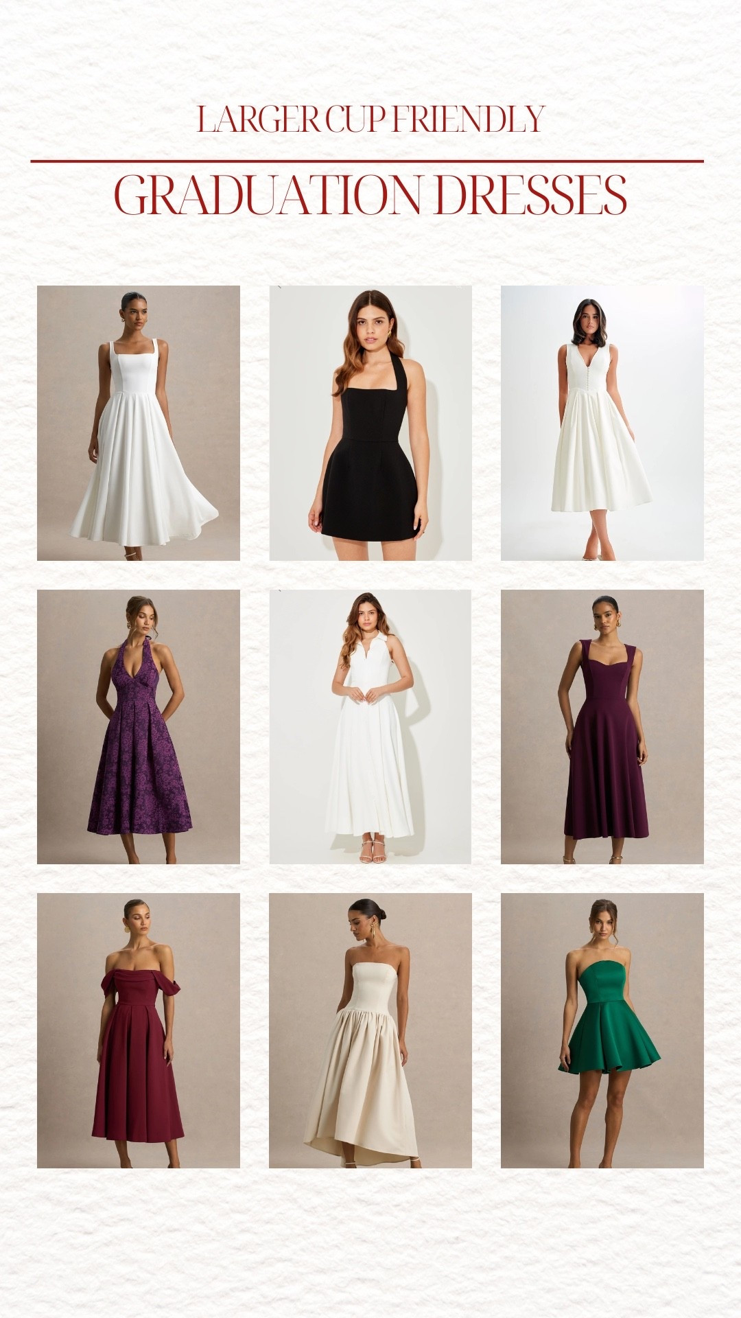Larger cup size friendly graduation dresses! 

#LTKdresses #LTKuk #LTKstyletip