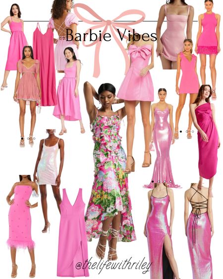 All the Barbie vibes coming into Barbie week 

Barbie dress, barbie core, pink dress, pink maxi dress, pink midi dress, pink mini dress, sequin dress, pink formal dress, pink feather dress, pink bow dress, pink floral dress, silk pink dress, wedding guest dress, vacation outfit, date night outfit, pink girlie, all the pink, come on barbie 

#LTKFind #LTKstyletip