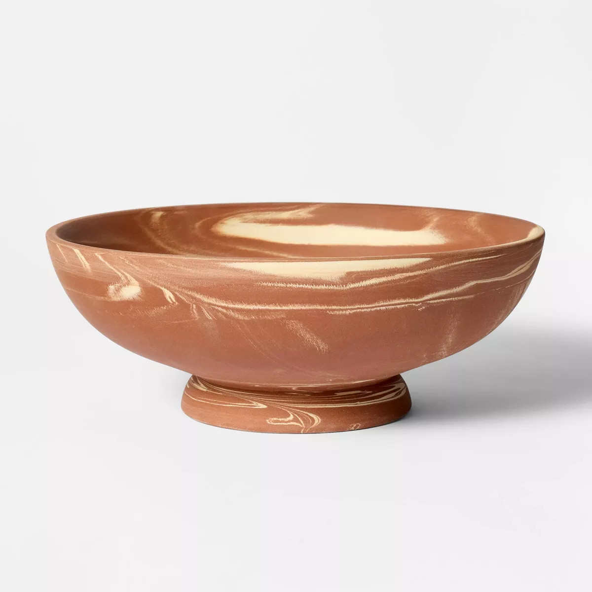 10.25" x 3.87" Marbled Ceramic Decorative Bowl Rust - Threshold™ designed with Studio McGee: Ar... | Target