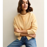 Women's Light Yellow Crew Neck Knit Cardigan New Look | New Look (UK)