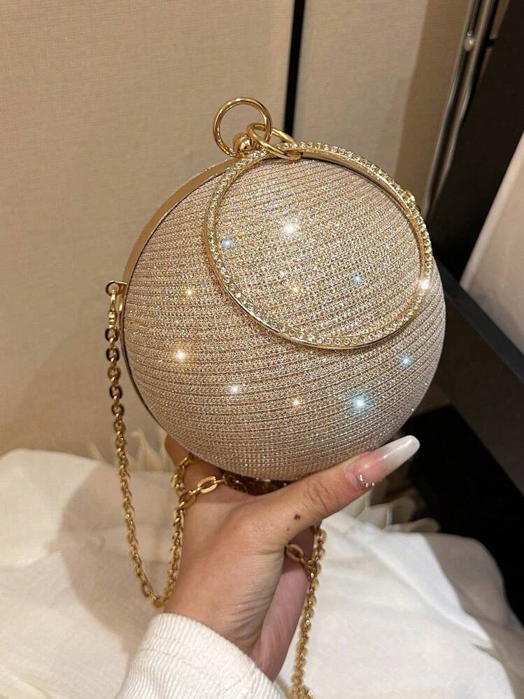 Lightweight, Business Casual Rhinestone Decor Bucket Bag Mini Drawstring Design, Clear Bag Fashio... | SHEIN