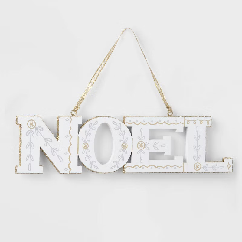 Wood 'Noel' Christmas Tree Ornament White - Wondershop™ | Target
