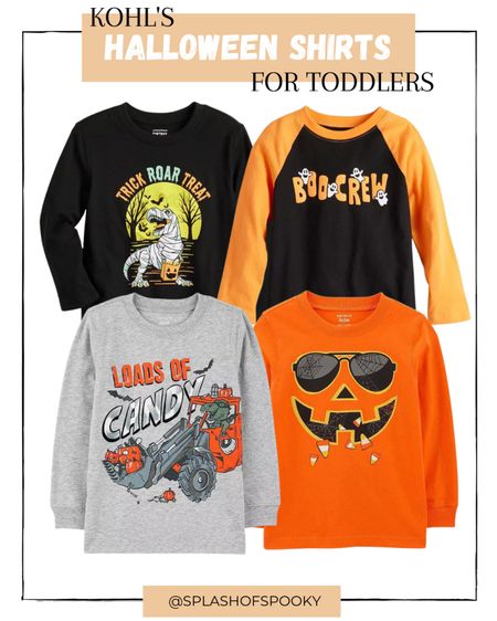 Kohl’s has a huge selection of toddler Halloween shirts perfect for spooky season. These can be worn with PJs or with a pair of jeans. 

Grab one before they sell out! 🎃

#LTKSeasonal #LTKkids #LTKunder50
