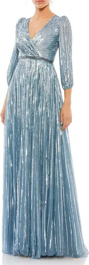 Sequin Surplice Tulle Gown | Nordstrom