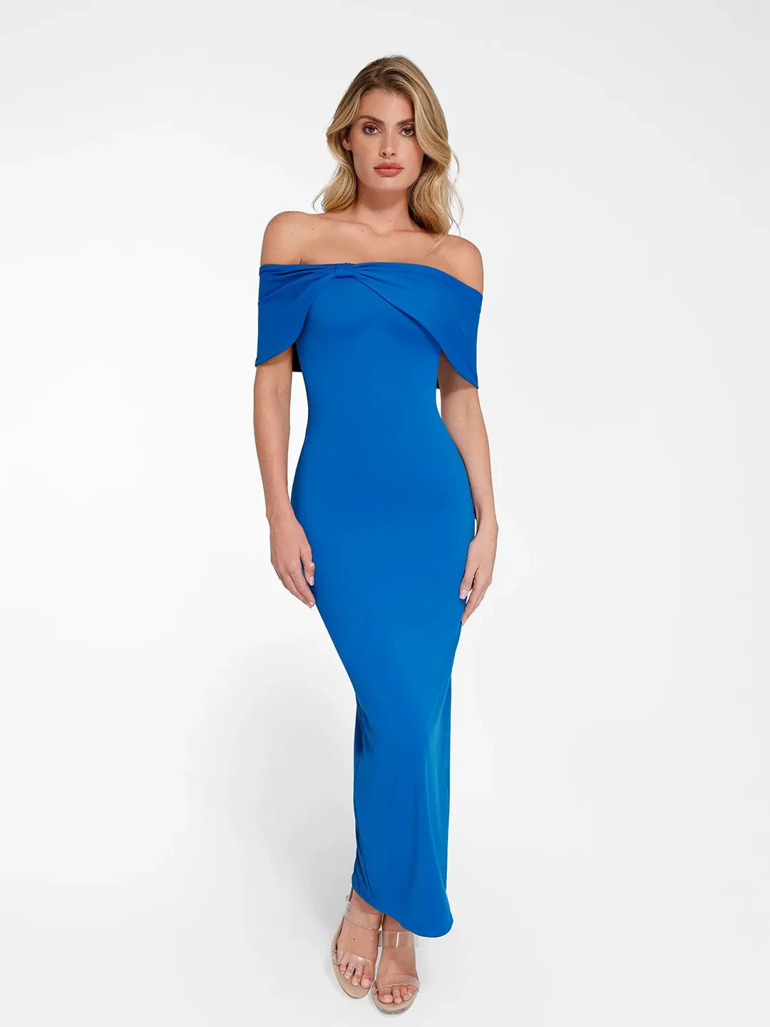 Shapewear Off-the-Shoulder Slim Column Maxi Dress | Popilush