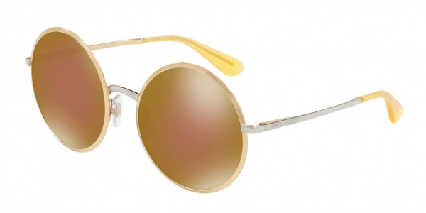 Dolce & Gabbana DG2155 Sunglasses | 02/N0 Gold / brown mirror bronze Lens 56-20-140 | EZ Contacts