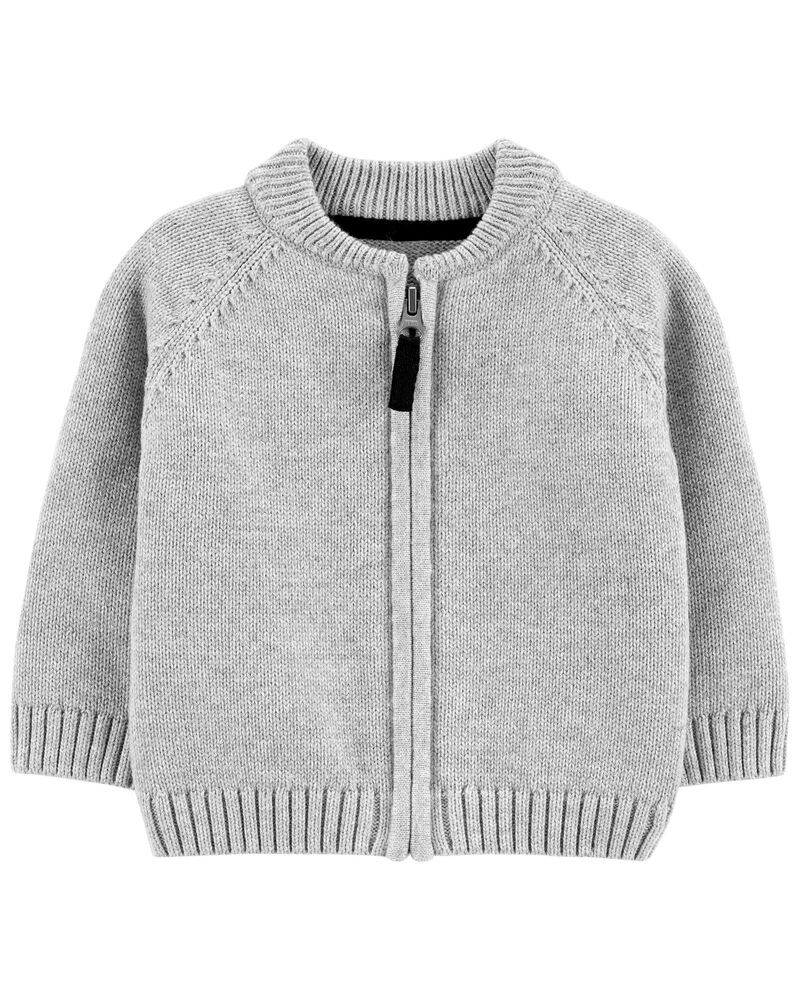 Zip-Up Cotton Sweater | Carter's