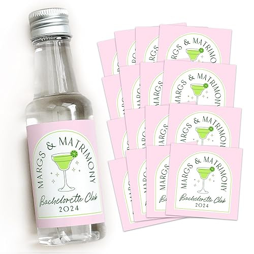 Margs and Matrimony Bachelorette Party Liquor Labels - Custom Bachelorette Party Favor, Margarita... | Amazon (US)