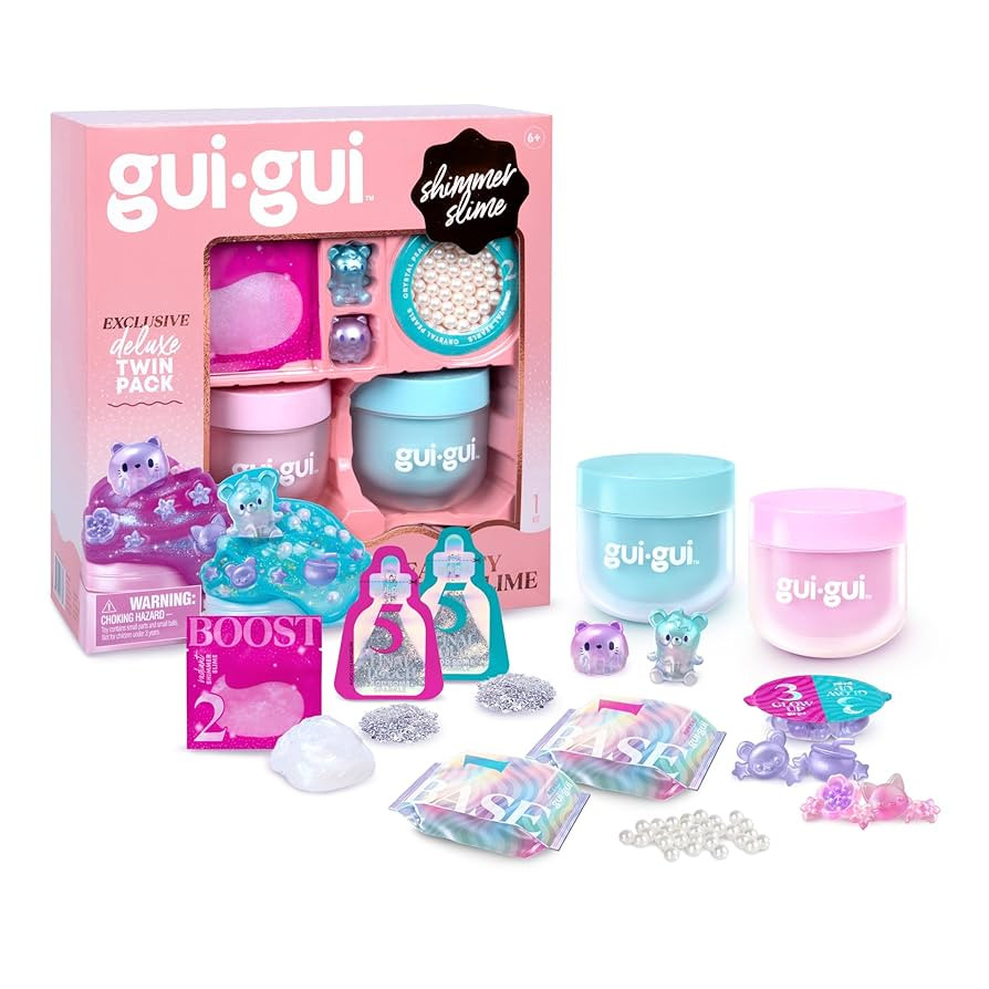 Gui Gui Scented Shimmer Deluxe Duo Pack with 2 Iridescent Slimes, 5 Step DIY Process to Customize... | Amazon (US)
