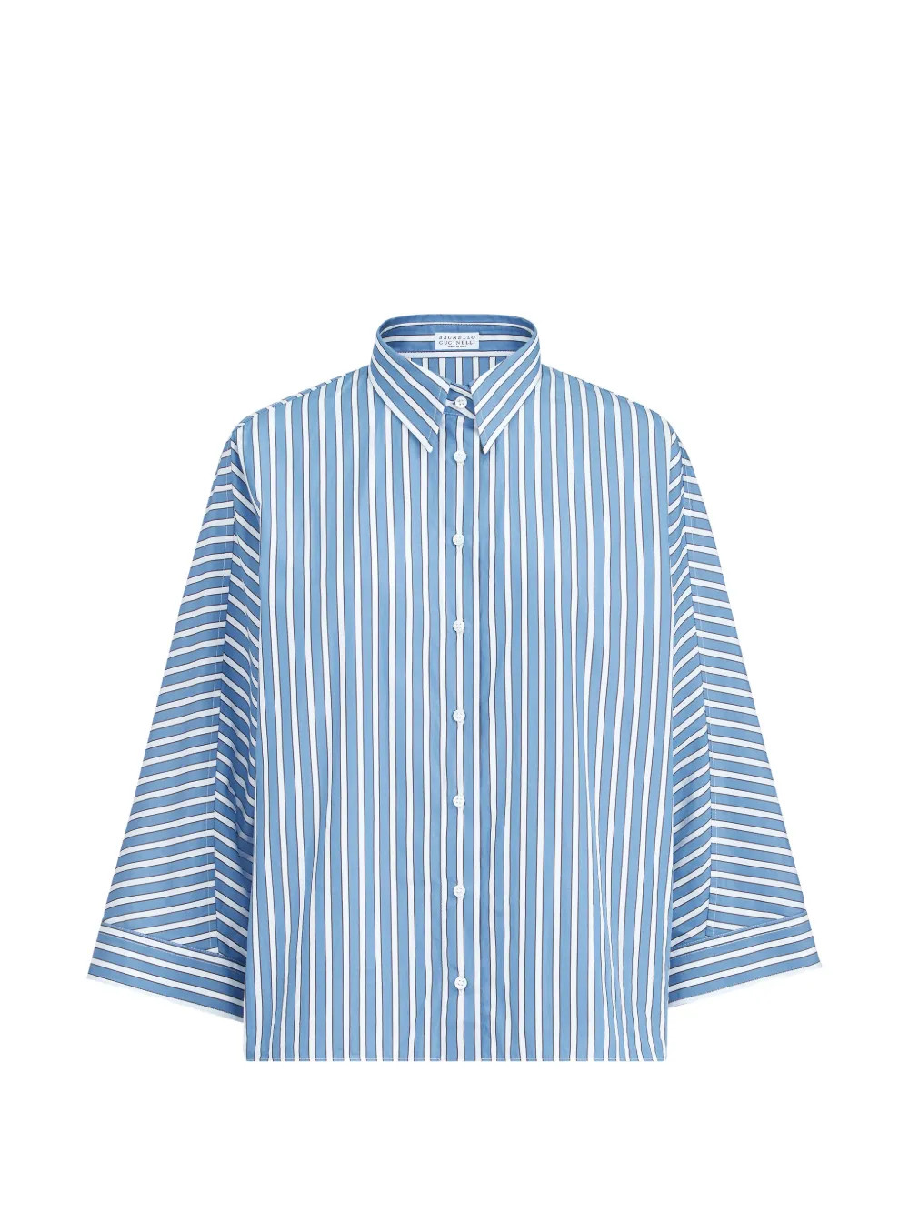 Brunello CucinelliGestreiftes Hemd aus Popeline | Farfetch Global