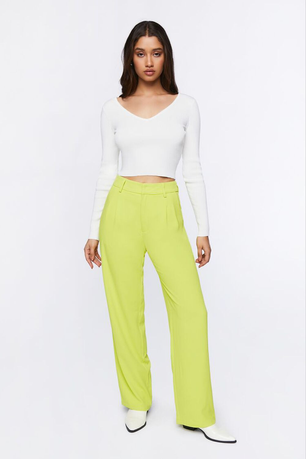 Mid-Rise Straight-Leg Trousers | Forever 21 (US)