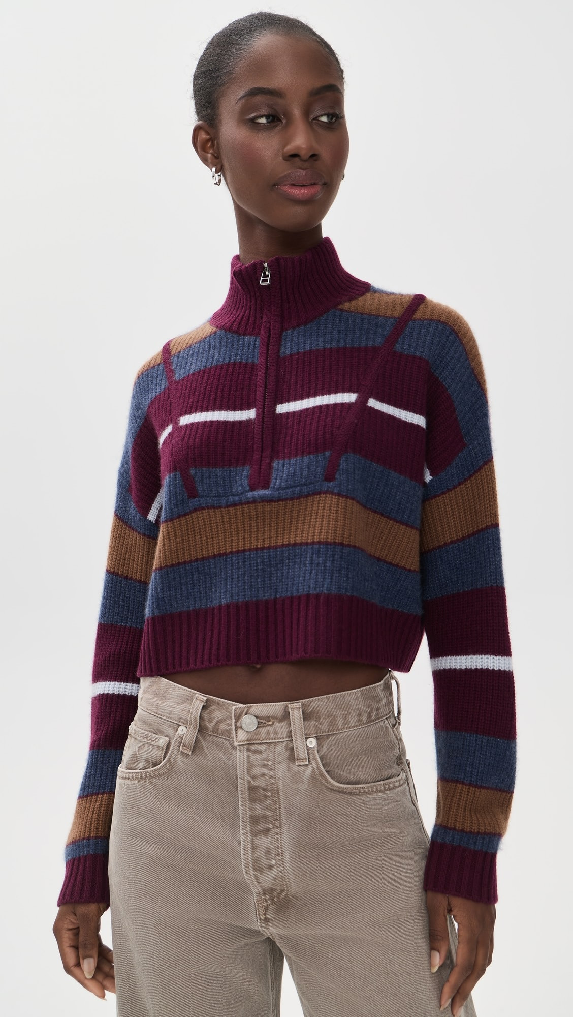 STAUD Cropped Hampton Cashmere Sweater | Shopbop | Shopbop
