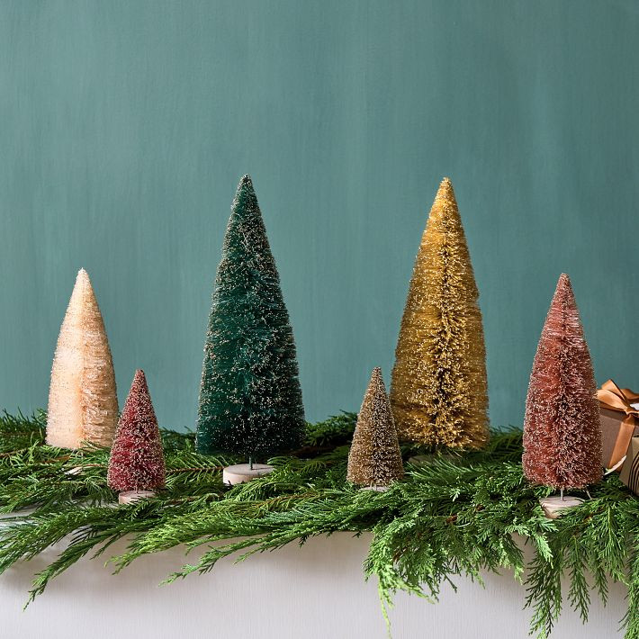 Decorator Bottlebrush Trees (Set of 6) | West Elm (US)