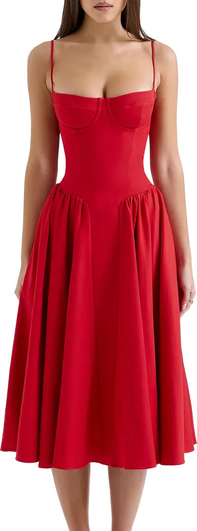 HOUSE OF CB Samaria Fit & Flare Midi Cocktail Dress | Nordstrom | Nordstrom