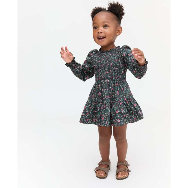 Hill House Home | The Tiny Viviana Nap Dress, Florentine Ditsy (Green, Size 2-3Y) | Maisonette | Maisonette