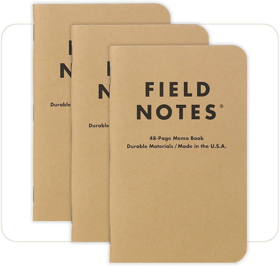 Field Notes: Original Kraft 3-Pack - Plain Paper Memo Books - Blank 48 Page Pocket Notebooks - 3.... | Amazon (US)