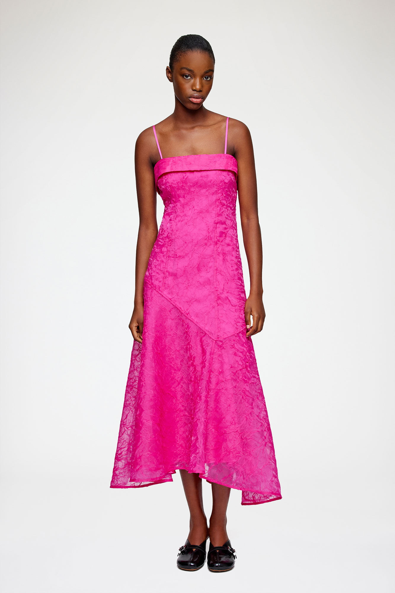 Dress in Pink Shibori Organza | Ganni