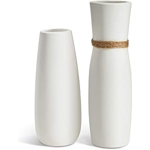 White Ceramic Vases  | Amazon (US)