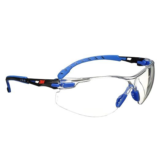 3M Safety Glasses Solus 1000 Series ANSI Z87 Scotchgard Anti-Fog Clear Lens Low Profile Blue/Blac... | Amazon (US)