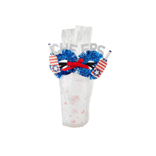 Fireworks 4th Of July Party Cup Set | Mud Pie