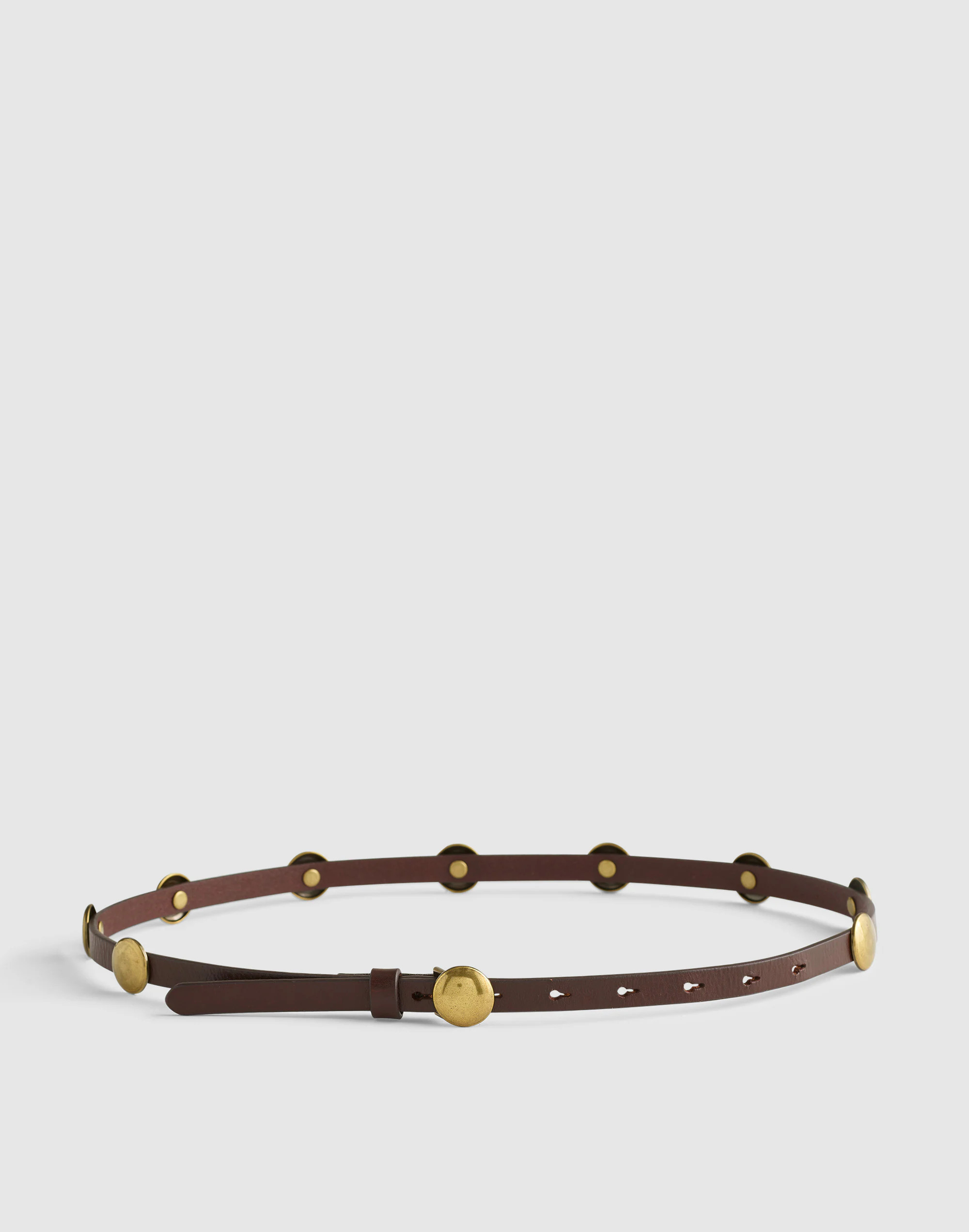 Dome-Studded Skinny Belt in Leather | Madewell