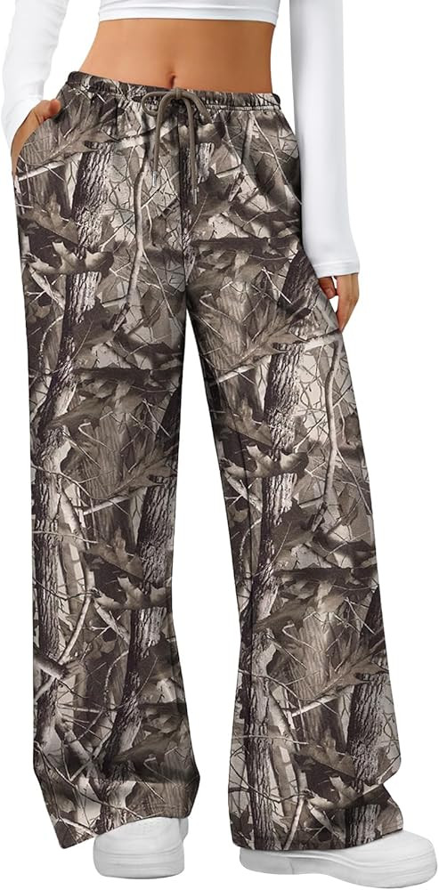 Sweatpants Women Baggy Wide Leg Lounge Casual Pajama Sweat Pants | Amazon (US)