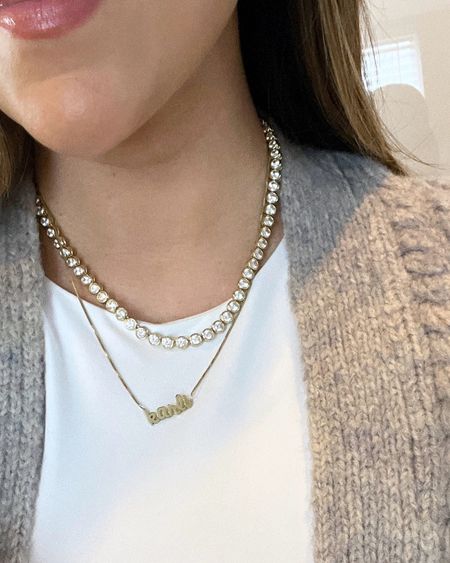 Gold tennis necklace / name necklace / personalized jewelry / Mother’s Day gift idea / tennis necklace under $100

#LTKfindsunder100 #LTKsalealert