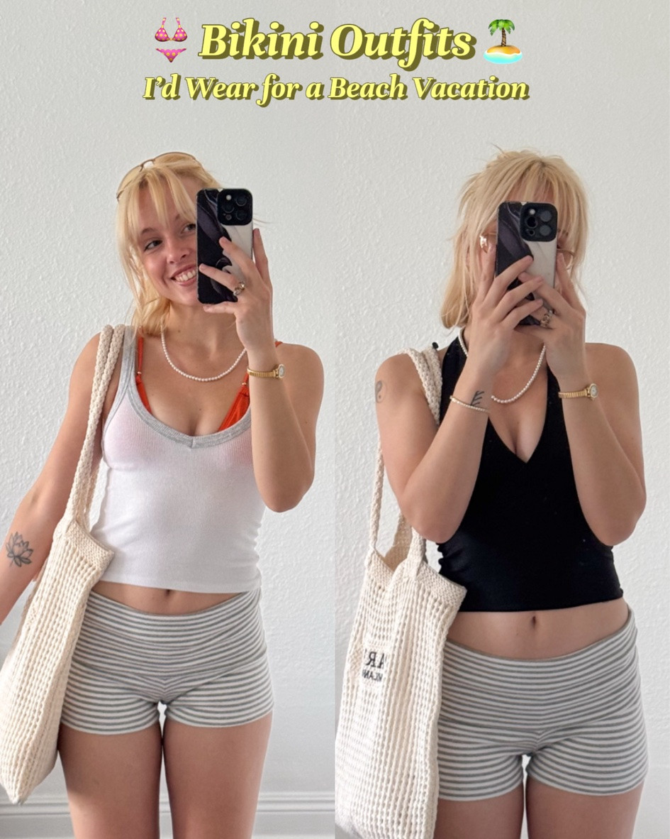 hi guys! here are some bikini outfits i think would be cute & perfect for a beach vacation :) i love to make outfits with my bikinis when i travel! i think it’s a cute twist on a cover up! rather than wearing just a cover up, i like to add skirts, shorts, tops, etc to make a full outfit! then i have something i can wear before going to the beach since it doubles as an outfit :)  #vacationmode #outfitinspo #bikinioutfits

#LTKSwim #LTKTravel #LTKootd