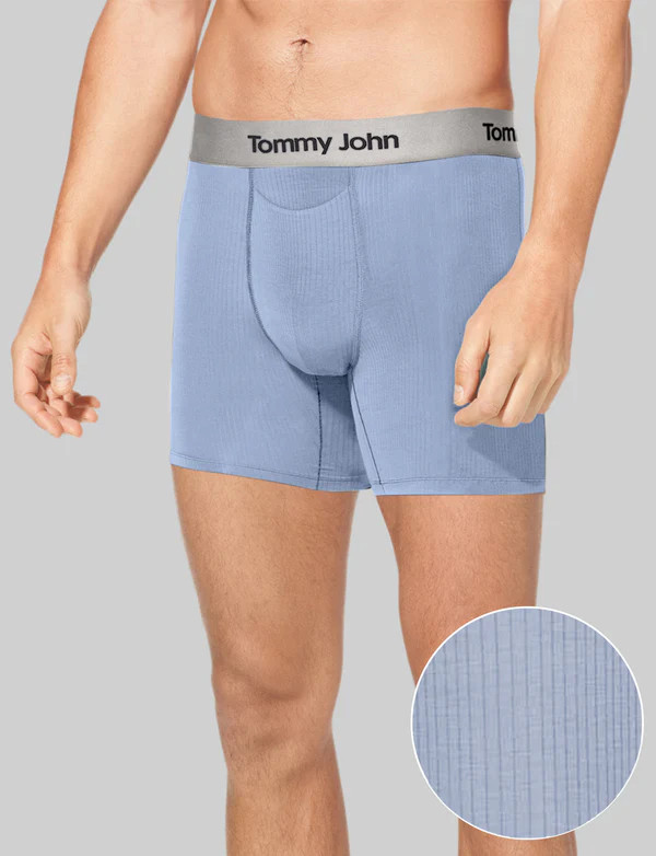 Second Skin Luxe Rib Mid-Length Boxer Brief 6" | Tommy John