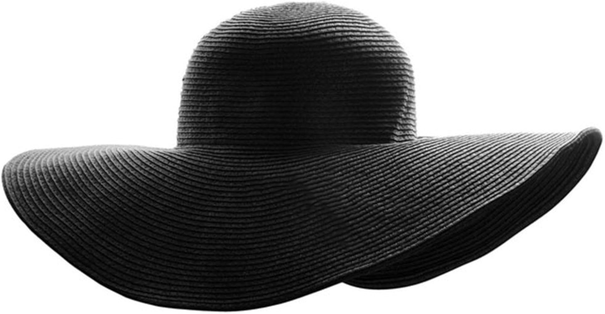 Ayliss Women Floppy Derby Hat Wide Large Brim Beach Straw Sun Cap | Amazon (US)