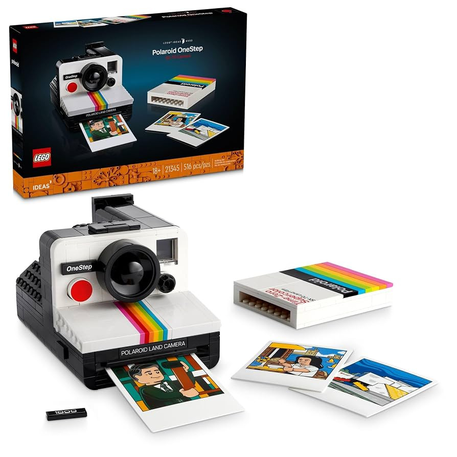 LEGO Ideas Polaroid OneStep SX-70 Building Set for Adults - Vintage Polaroid Model DIY Craft Kit,... | Amazon (US)
