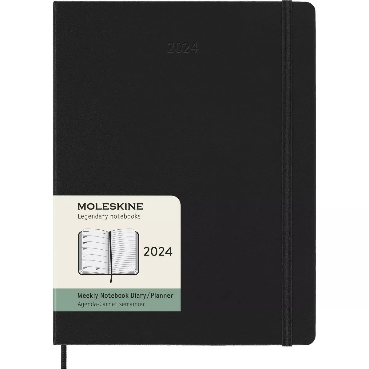 Moleskine 2024 Weekly Planner XL 9.84"x7.48" Hardcover Black | Target