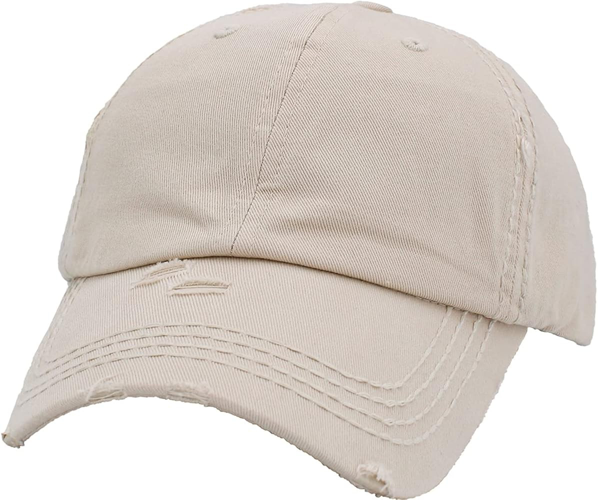 KBETHOS Vintage Washed Distressed Cotton Dad Hat Baseball Cap Adjustable Polo Trucker Unisex Styl... | Amazon (US)