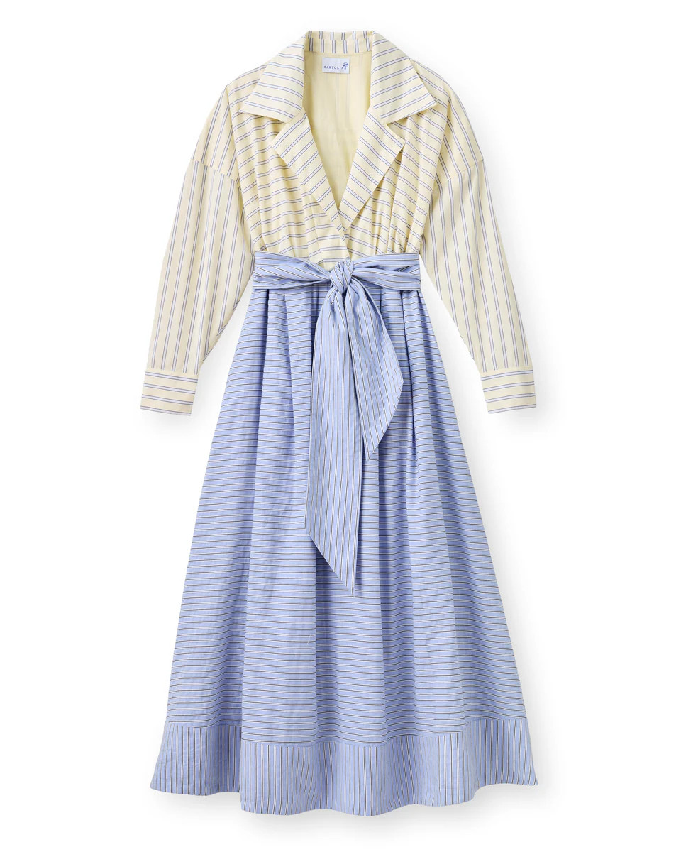 SU26 Johanna Dress-Banana Stripe | Cartolina