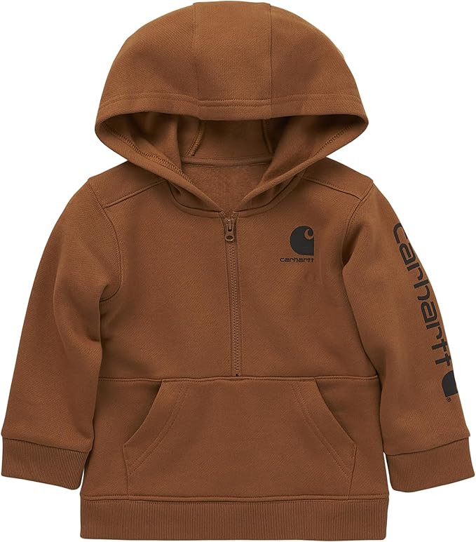 Carhartt Boys' Long-Sleeve Half-Zip Hooded Sweatshirt | Amazon (US)