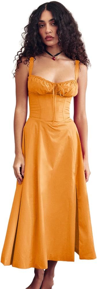 Midi Dresses for Women Tea Party Vacation Going Out Corset Flowy Cute A Line Casual Formal Long S... | Amazon (US)