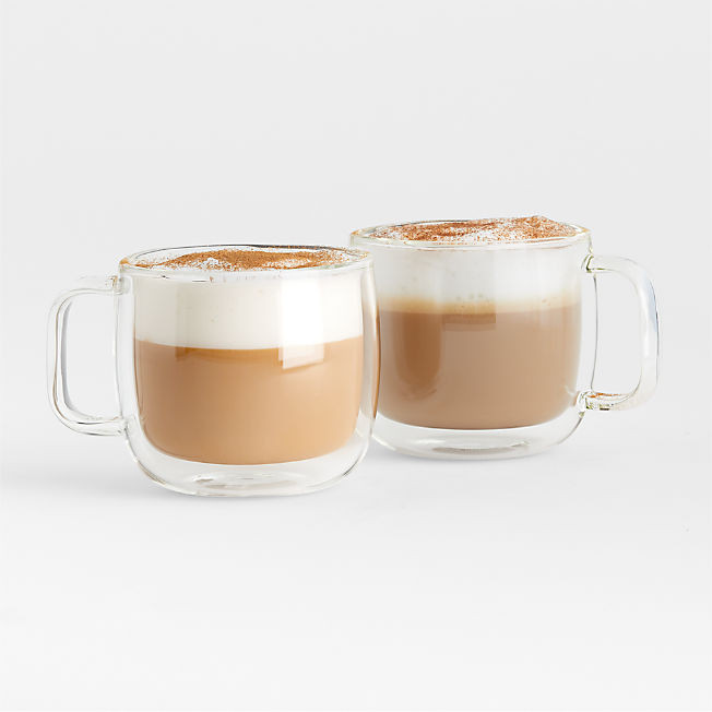 Zwilling Sorrento Plus Cappuccino Glass Mugs, Set of 2 + Reviews | Crate & Barrel | Crate & Barrel