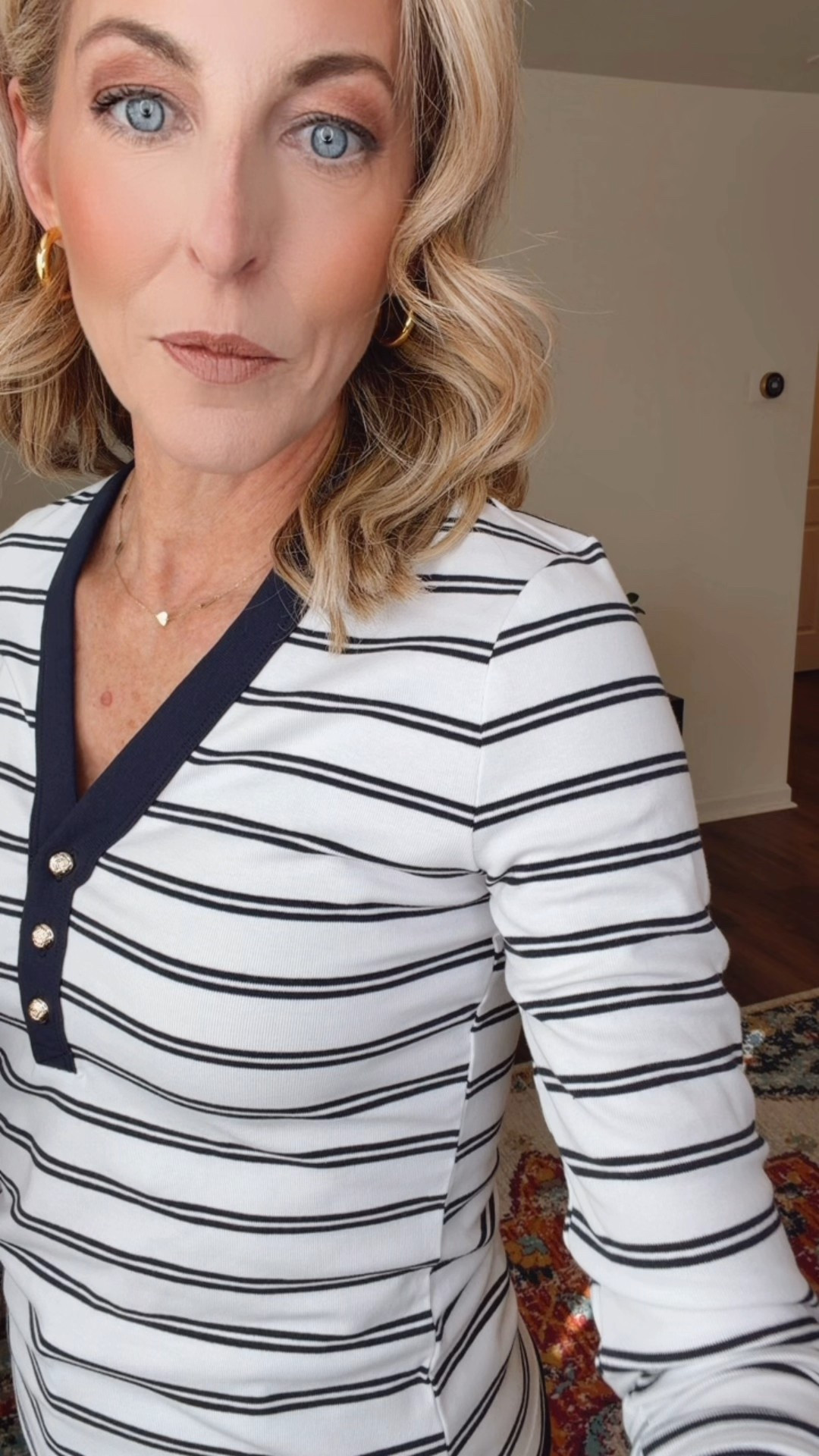 Meet your new go-to staple. Free Assembly’s Henley is made from a soft cotton blend that feels as good as it looks—easy, timeless, and endlessly wearable. Style it with your favorite jeans, layer it under a jacket, or wear it solo for that laid-back, pulled-together vibe. Available in classic stripes and solid hues that pop… don’t be surprised if you end up wanting more than one. 😉